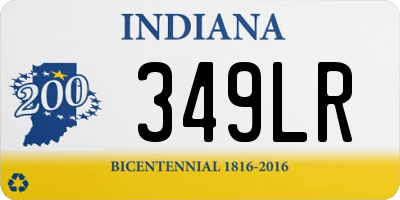 IN license plate 349LR