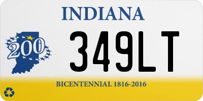 IN license plate 349LT