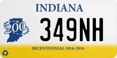 IN license plate 349NH