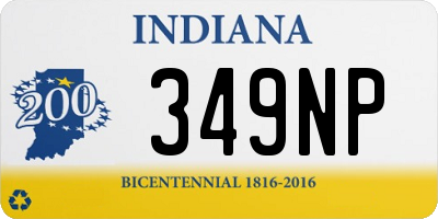 IN license plate 349NP