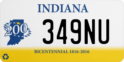 IN license plate 349NU