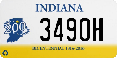 IN license plate 349OH