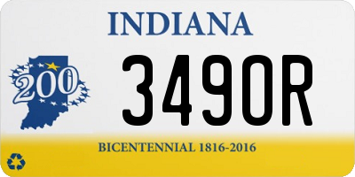 IN license plate 349OR