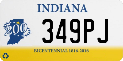 IN license plate 349PJ