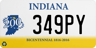 IN license plate 349PY