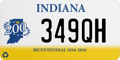 IN license plate 349QH