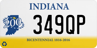 IN license plate 349QP