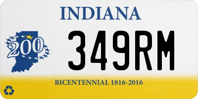 IN license plate 349RM