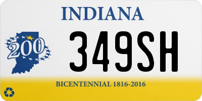 IN license plate 349SH