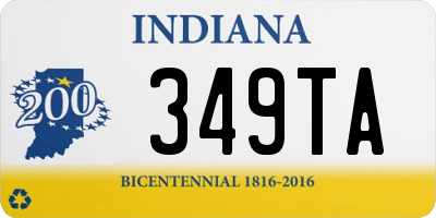 IN license plate 349TA