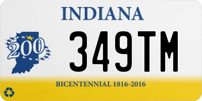 IN license plate 349TM