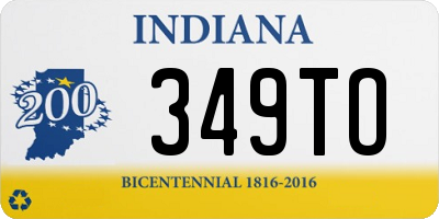 IN license plate 349TO