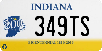 IN license plate 349TS