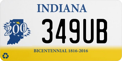 IN license plate 349UB