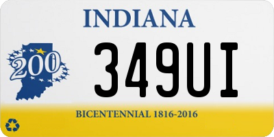 IN license plate 349UI