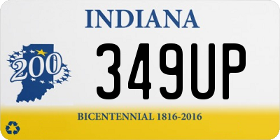 IN license plate 349UP