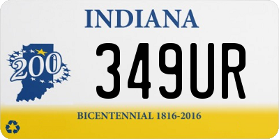 IN license plate 349UR