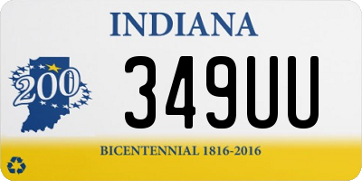 IN license plate 349UU