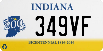 IN license plate 349VF