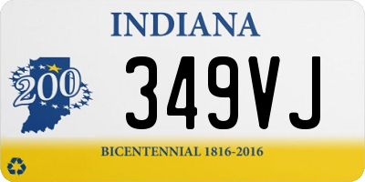 IN license plate 349VJ