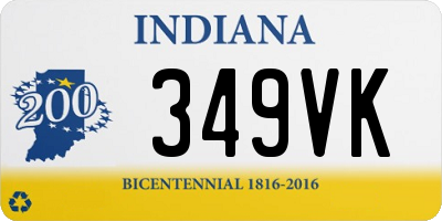 IN license plate 349VK