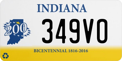 IN license plate 349VO