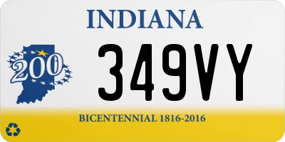 IN license plate 349VY