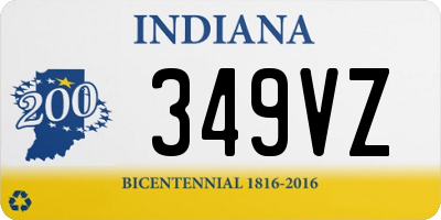 IN license plate 349VZ