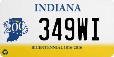 IN license plate 349WI