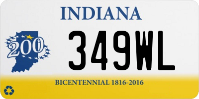 IN license plate 349WL