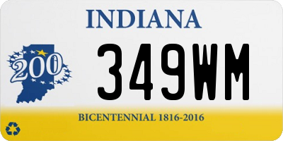 IN license plate 349WM