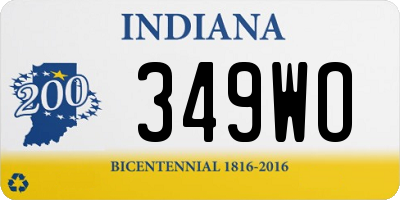 IN license plate 349WO