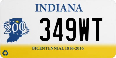 IN license plate 349WT