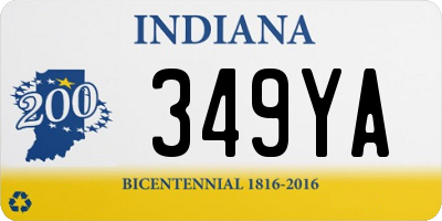 IN license plate 349YA