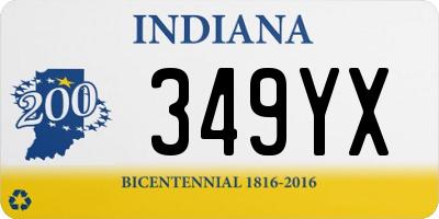 IN license plate 349YX