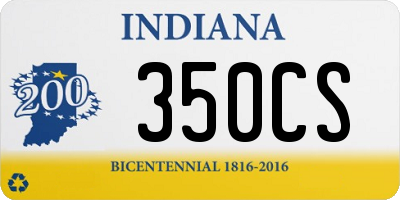 IN license plate 350CS