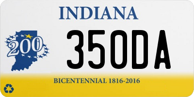 IN license plate 350DA