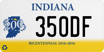 IN license plate 350DF