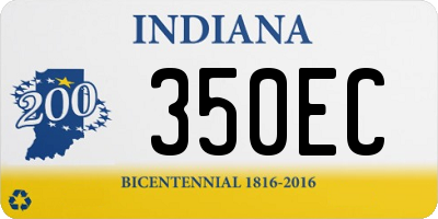 IN license plate 350EC