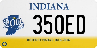 IN license plate 350ED