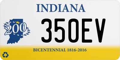 IN license plate 350EV