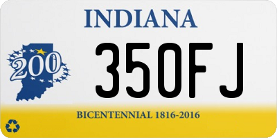 IN license plate 350FJ