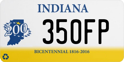 IN license plate 350FP