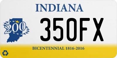 IN license plate 350FX