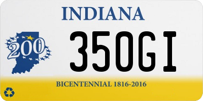 IN license plate 350GI