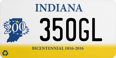 IN license plate 350GL