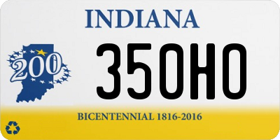 IN license plate 350HO