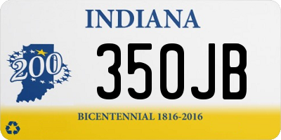 IN license plate 350JB