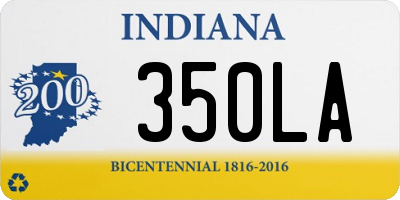 IN license plate 350LA