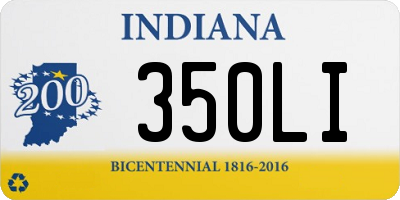 IN license plate 350LI